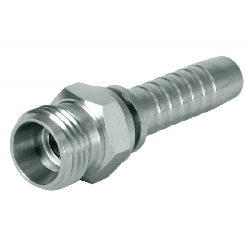 Nippel 1/4" slange 10mm rør M18x1,5 gevind