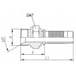 Nippel 1" slange 1" gevind