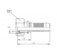 Nippel 1/2" slange 18mm rør M26x1,5 gevind