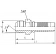 Nippel 1/4" slange /16"-18 UNF gevind